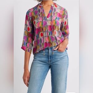 NWT, APNY V Neck 3/4 Sleeve w/ tassels, Size M